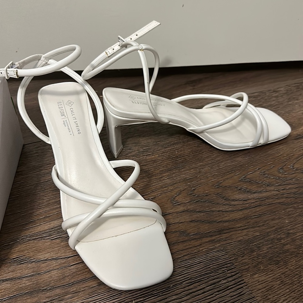 White strappy sandal